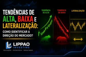 Gráfico de tendências de mercado alta e baixa