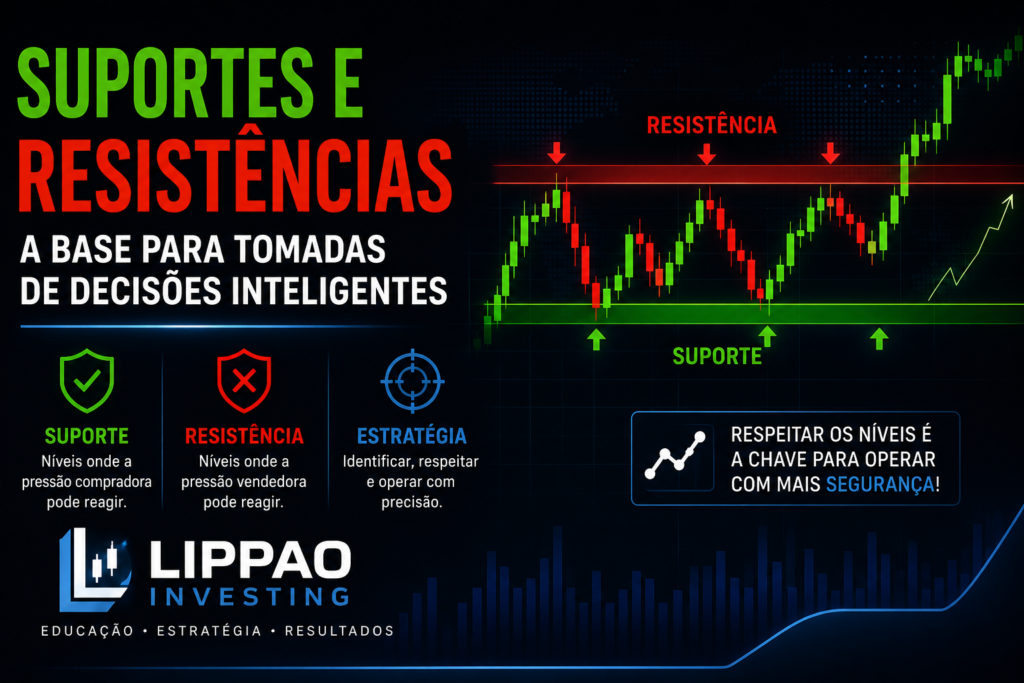 Análise de suporte e resistência no mercado financeiro - Lippao Investing
