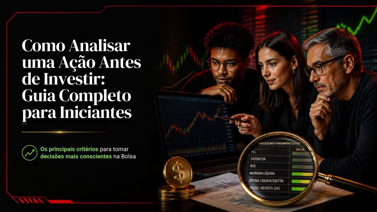 Gráfico de análise de ações, relacionado à avaliação de empresas e seus riscos.